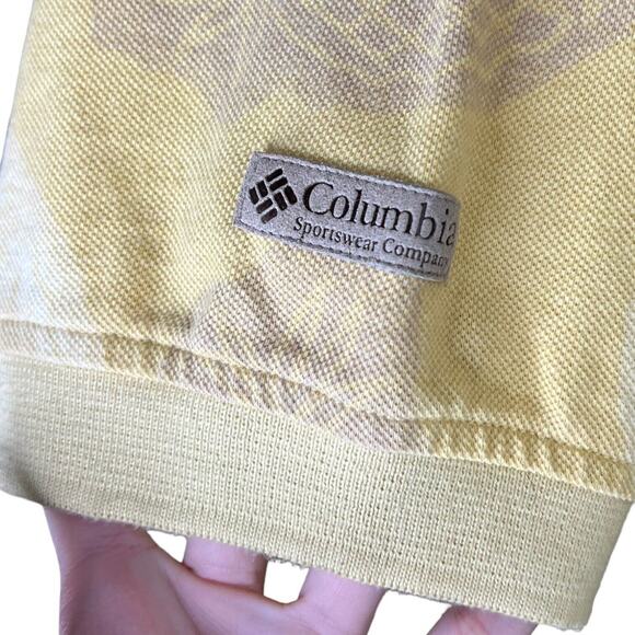 NWT Columbia Mens Yellow Pineapple Luau Print Collared Polo Shirt Vacation SZ XL - Picture 5 of 7